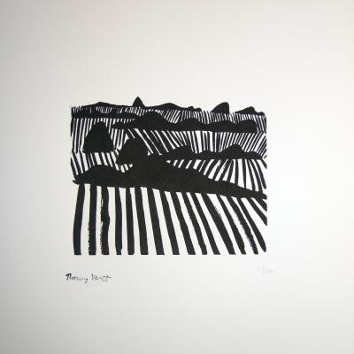 Champs et montagnes, typographie de Thierry Vernet