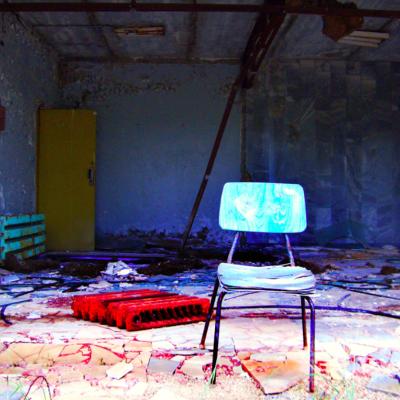 La chaise bleue et le radiateur rouge Pripiat 2006